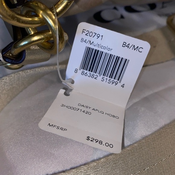 💎NWT Coach Daisy Applique Hobo Bag Multicolor - Picture 6 of 13